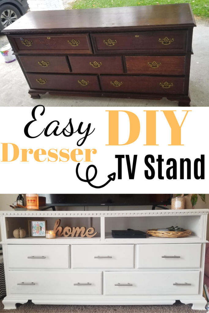 Old Dresser To Stunning Tv Stand, Dresser Entertainment Stand