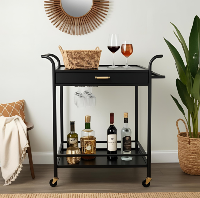 10 Modern Bar Cart Syling Ideas - Interiors By Abbey